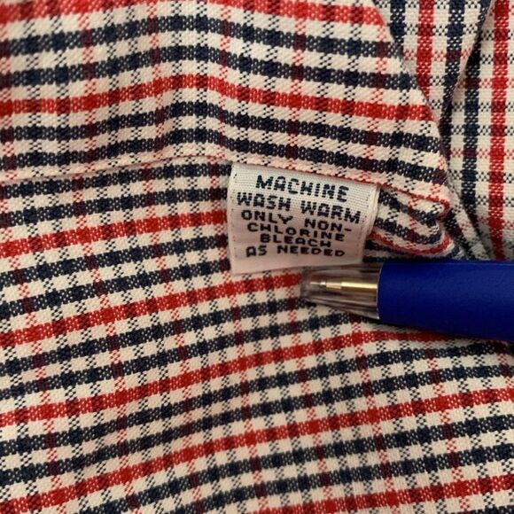 Ralph Lauren Blaire Cotton Red Blue White Casual Button Down Shirt Size L - Picture 8 of 8